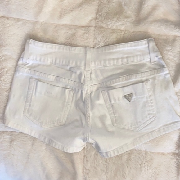 Guess shorts white jean stretchy booty short